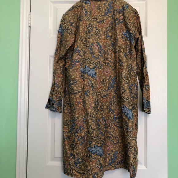 Never Worn Cotton Batik Shirt Dress - Picture 7 of 7